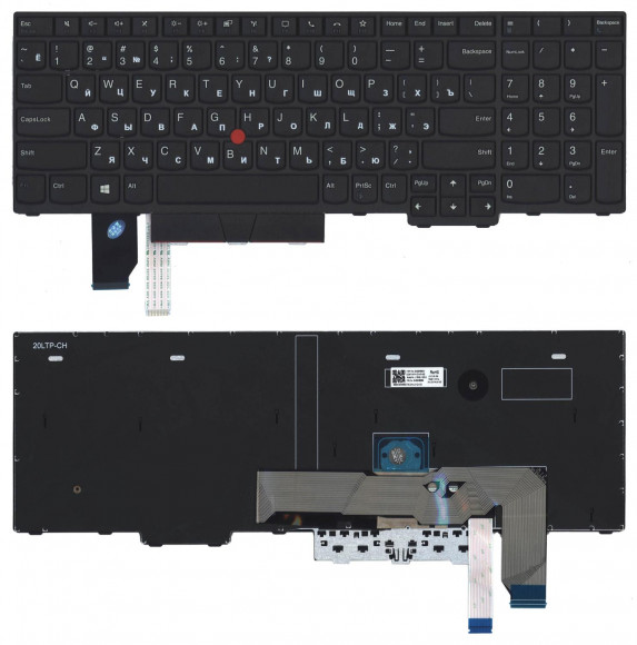 Клавиатура для ноутбука Lenovo Thinkpad T15p, P15v черная