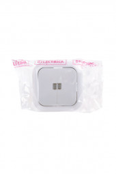 Выключатель BYLECTRICA С5 10-233 "Гармония" 2 кл с подс. белый BL1