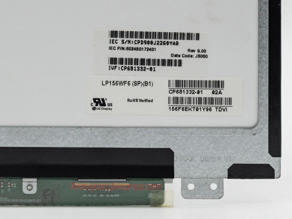 Матрица (экран) для ноутбука LG LP156WF6 SP B1, 15,6, 30 pin Slim, 1920x1080, IPS