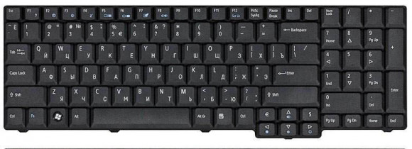 Клавиатура ACER Aspire 9800 черная