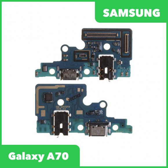 Системный разъем (разъем зарядки) для Samsung Galaxy A70 SM-A705, разъем гарнитуры и микрофон (оригинал)