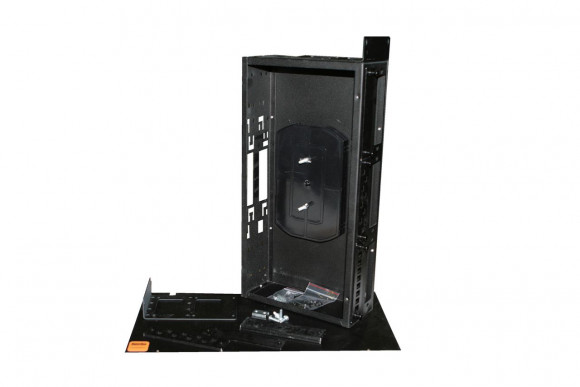 FO-19R-2U-6xSLT-W140H42-48UN-BK Бокс оптический универсальный 19", от 8 до 48 портов (SC, duplex LC, ST, FC), со сплайс пластиной, черный Hyperline