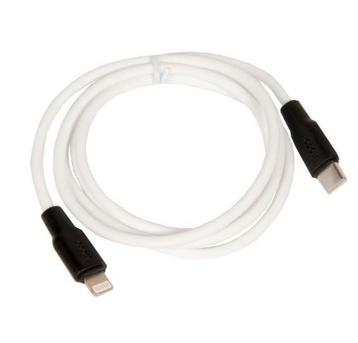 Кабель Type-C Hoco X21 Plus Silicone для Lightning, PD20, 3А, длина, 1 метр, белый