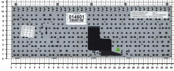 Клавиатура для ноутбука DNS W765S белая, без рамки широкий Enter Клавиатура для ноутбука DNS W765S белая, без рамки широкий Enter