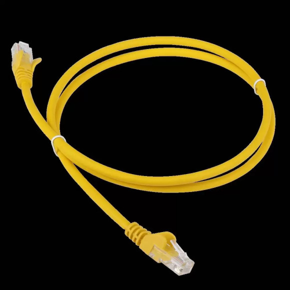 Патч-корд RJ45 - RJ45, 4 пары, UTP, категория 6, 0.5 м, желтый, LSZH, LANMASTER, LAN-PC45/U6-0.5-YL