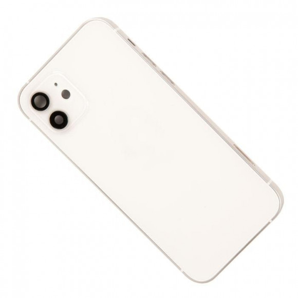Задняя крышка корпуса в сборе с рамкой для Apple iPhone 12, белая