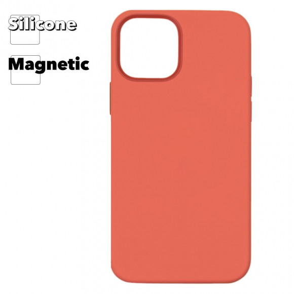Силиконовый чехол для iPhone 12, 12 Pro "Silicone Case" with MagSafe (Pink Citrus)