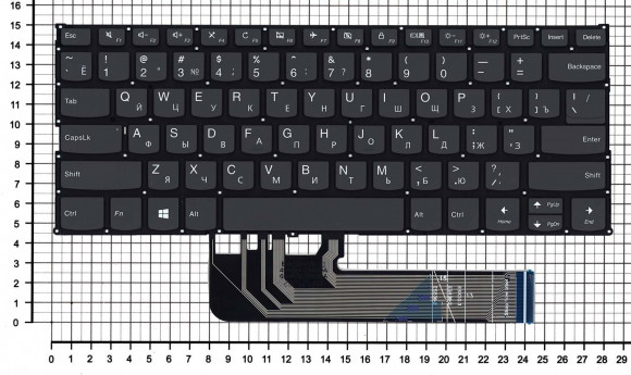 Клавиатура для ноутбука Lenovo Ideapad C340-14API черная