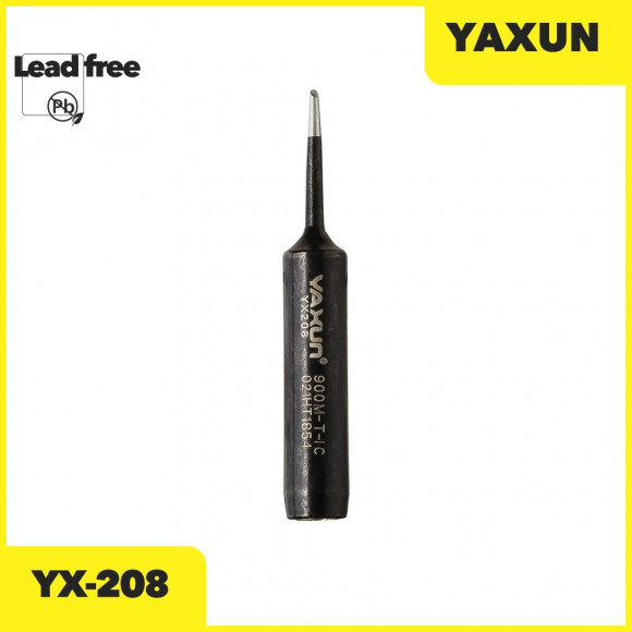 Жало для паяльника YX208ic (черное, прямое/скошеное)
