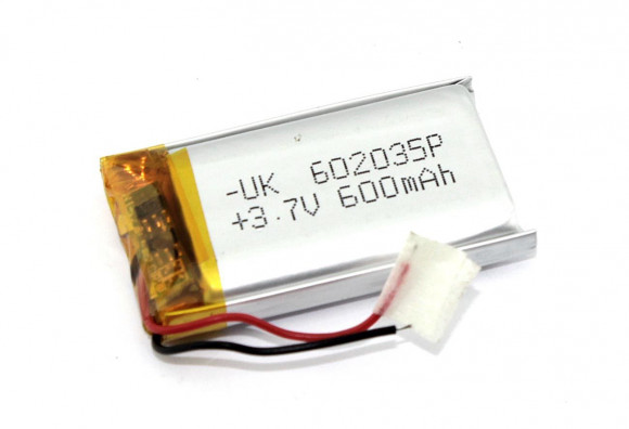 Аккумуляторная батарея Li-Pol (6x20x35мм), 2pin, 3.7В, 600мАч