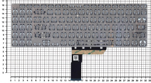 Клавиатура для ноутбука Asus VivoBook PRO 16 M7600QA, серебристая