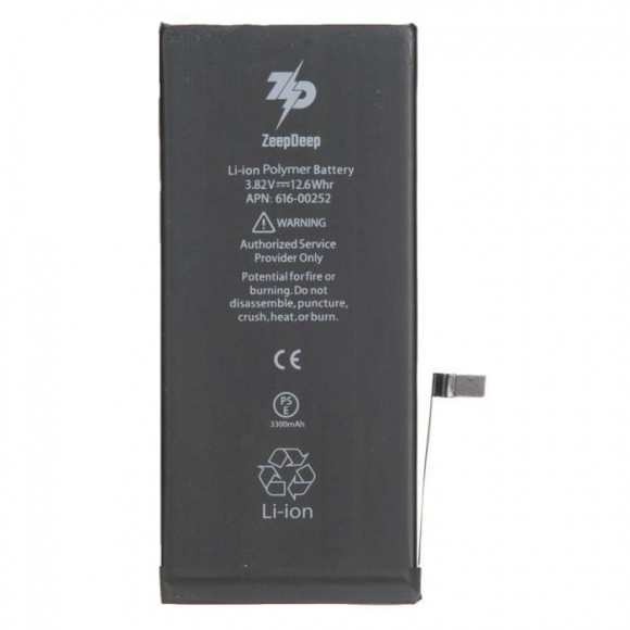 Аккумулятор ZeepDeep для телефона iPhone 7 plus +12,12% увеличенной емкости: батарея 3300 mAh, монтажные стикеры
