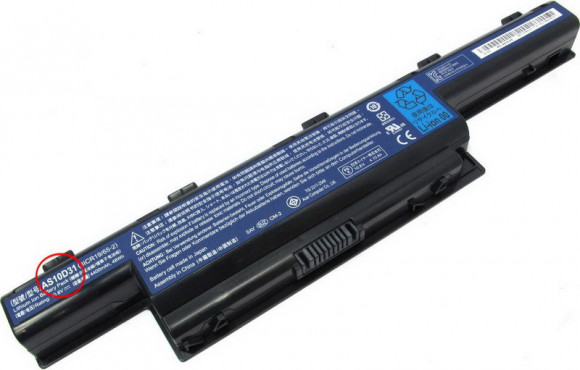 Аккумулятор (батарея) для ноутбука Acer Aspire 4333 (AS10D31) 11.1V 5200mAh