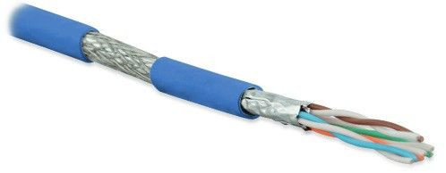 SFTP4-C6A-S23-IN-LSZH-BL-500 (500 м) Кабель витая пара, экранированная (S/FTP), категория 6a, 4 пары (23 AWG), одножильный (solid), каждая пара в фоль
