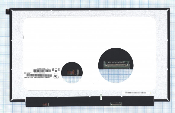 Матрица NT156FHM-N62, 15.6", TN, 1920x1080 (Full HD), 30 pin, LED, Slim (тонкая), без креплений, матовая