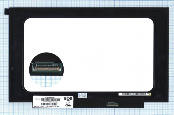 Матрица NT140WHM-N61, 14", TN, 1366x768 (HD), 30 pin, LED, Slim (тонкая), без креплений, матовая Матрица NT140WHM-N61, 14", TN, 1366x768 (HD), 30 pin, LED, Slim (тонкая), без креплений, матовая