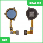 Шлейф для Realme C21 сканер отпечатка пальцев (голубой) Шлейф для Realme C21 сканер отпечатка пальцев (голубой)