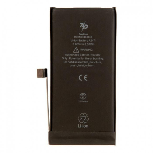 Аккумулятор ZeepDeep Pro-series для телефона Apple iPhone 12 Mini: 2227мАч, монтажные стикеры, прокладка дисплея