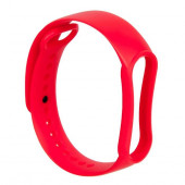 Силиконовый ремешок для Xiaomi Mi Band 5 (21), красный, на кнопке Силиконовый ремешок для Xiaomi Mi Band 5 (21), красный, на кнопке