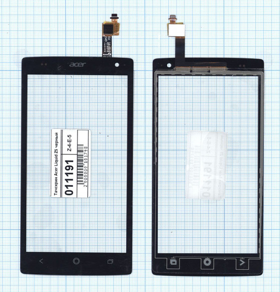Сенсорное стекло (тачскрин) для Acer Liquid Z5 Dual (Z150), черный