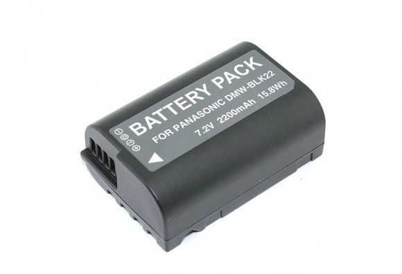 Аккумулятор DMW-BLK22 для фотоаппарата Panasonic Lumix DC-S5, Lumix GH5, 7.2В, 2280мАч