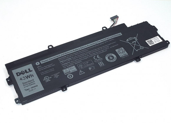 Аккумулятор (батарея) 5R9DD для ноутбука Dell ChromeBook 11 3120, 11.1В, 43Wh, 3800мАч (оригинал)