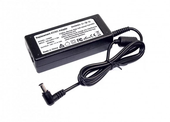 Блок питания для монитора и телевизора LCD 14В, 4.14A, 58Вт, 6.5х4.4мм (OEM)