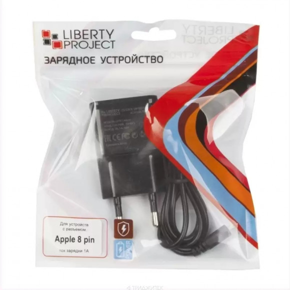 Сетевое зарядное устройство "LP" 1 А для Apple Lightning 8-pin (черный, европакет) Сетевое зарядное устройство "LP" 1 А для Apple Lightning 8-pin (черный, европакет)