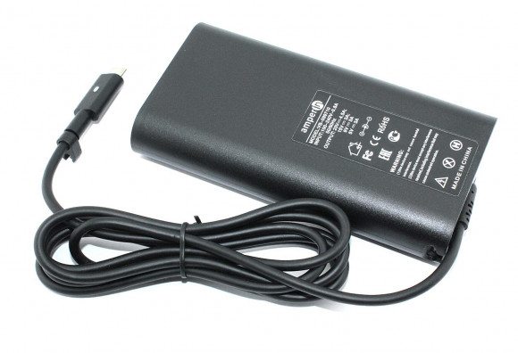Блок питания (сетевой адаптер) Amperin Dell 5V 3A - 20V 4.5A 90W Type-C тонкий корпус