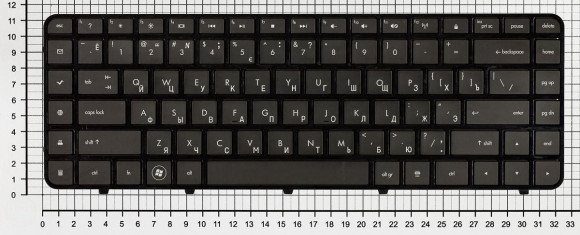 Клавиатура для ноутбука HP Pavilion DV6-3000, черная с рамкой