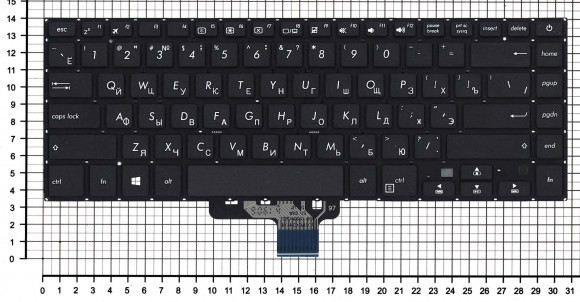 Клавиатура для ноутбука Asus X510U, черная