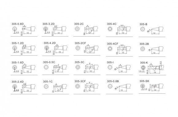 Жало для паяльника Quick 3034-0.8B (Quick 305-0.8B)