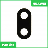 Стекло основной камеры для Huawei P20 Lite, Nova 3e, черный Стекло основной камеры для Huawei P20 Lite, Nova 3e, черный