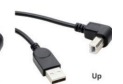 Кабель USB 2.0 на USB-B угол вверх 0,5 м Кабель USB 2.0 на USB-B угол вверх 0,5 м