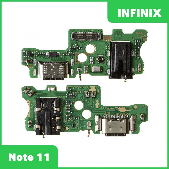 Системный разъем (разъем зарядки) для Infinix Note 11, разъём гарнитуры и микрофон