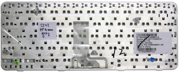 Клавиатура для ноутбука HP Pavilion TX1000, TX2000, TX2100, TX2500, серая Клавиатура для ноутбука HP Pavilion TX1000, TX2000, TX2100, TX2500, серая