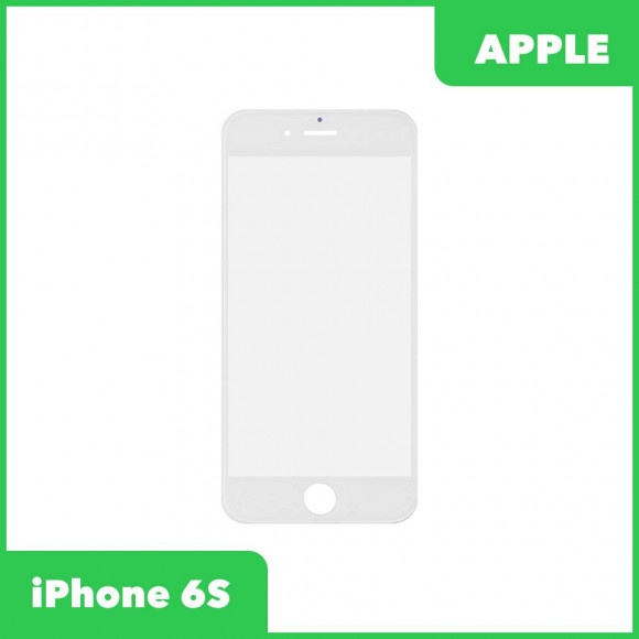 Стекло + OCA в сборе с рамкой для Apple iPhone 6S олеофобное покрытие, белый
