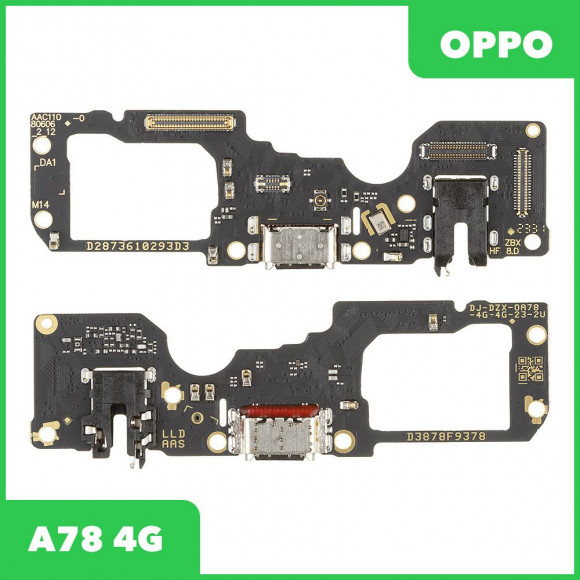Системный разъем (разъем зарядки) для Oppo A78 4G (CPH2565), микрофон
