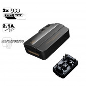 Сетевой адаптер REMAX Travel RS-X1 2хUSB, 2.1A (черный) Сетевой адаптер REMAX Travel RS-X1 2хUSB, 2.1A (черный)