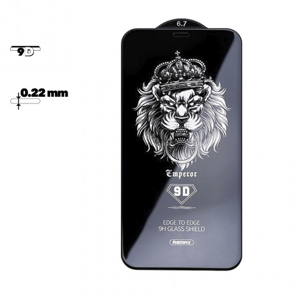Защитное стекло Remax Emperor Series 9D T. G. GL-32 для Apple iPhone 12 Pro Max 0, 22 мм, черное