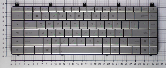 Клавиатура для ноутбука Asus N45 Silver Клавиатура для ноутбука Asus N45 Silver