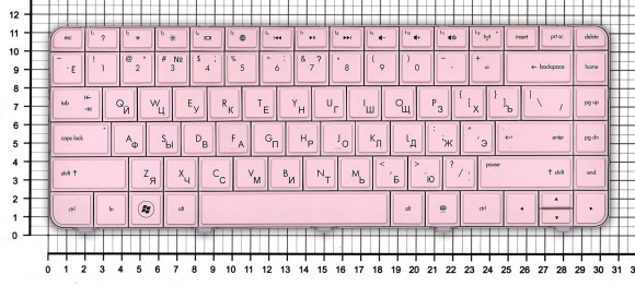 Клавиатура для ноутбука HP Pavilion G4, G4-1000, G6, G6-1000, CQ43 розовая Клавиатура для ноутбука HP Pavilion G4, G4-1000, G6, G6-1000, CQ43 розовая