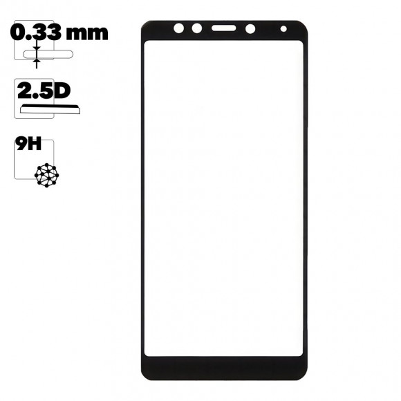 Защитное стекло "LP" для Xiaomi Redmi 5 Thin Frame Full Glue с рамкой 0.33 мм, 2.5D, 9H, черное
