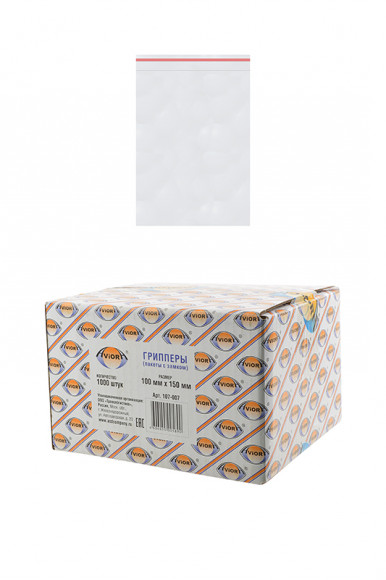 Пакеты с замком (zip-lock) AVIORA 107-007, 100мм*150мм, в упаковке 1000 шт