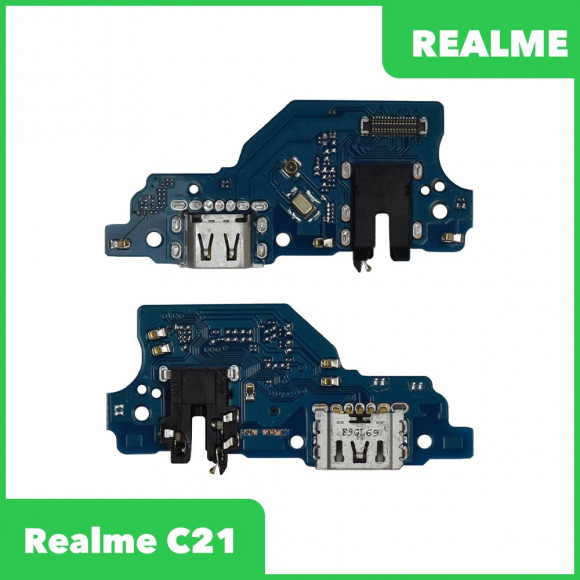 Системный разъем (разъем зарядки) для Realme C21 c микрофоном
