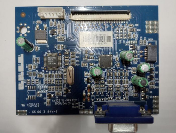 Майн плата AV528 VL-949 Rev:1 от ТВ Acer V193 с разбора