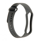 Силиконовый ремешок для Xiaomi Mi Band 5 (17), серый металлик, на кнопке Силиконовый ремешок для Xiaomi Mi Band 5 (17), серый металлик, на кнопке