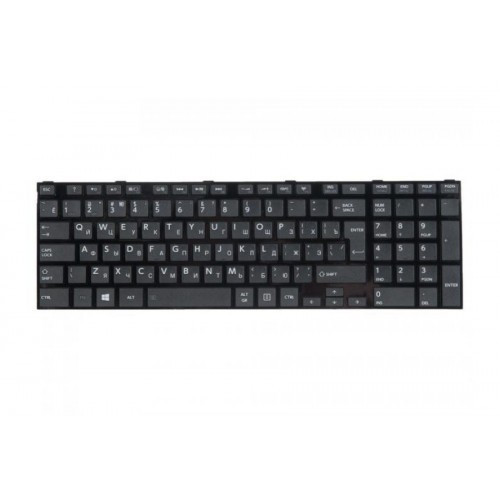 Клавиатура для ноутбука TOSHIBA Satellite S50 S55 черная в рамке РУССКАЯ РАСКЛАДКА