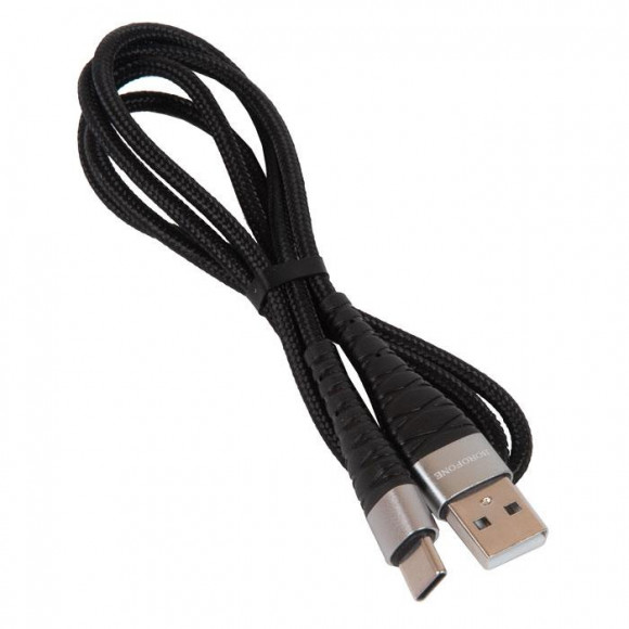 Кабель USB BOROFONE BX32 Munificent USB - Type-C, 3A, 1 м, черный