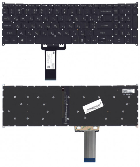 Клавиатура ACER Aspire 7 A715-73 черная с подсветкой